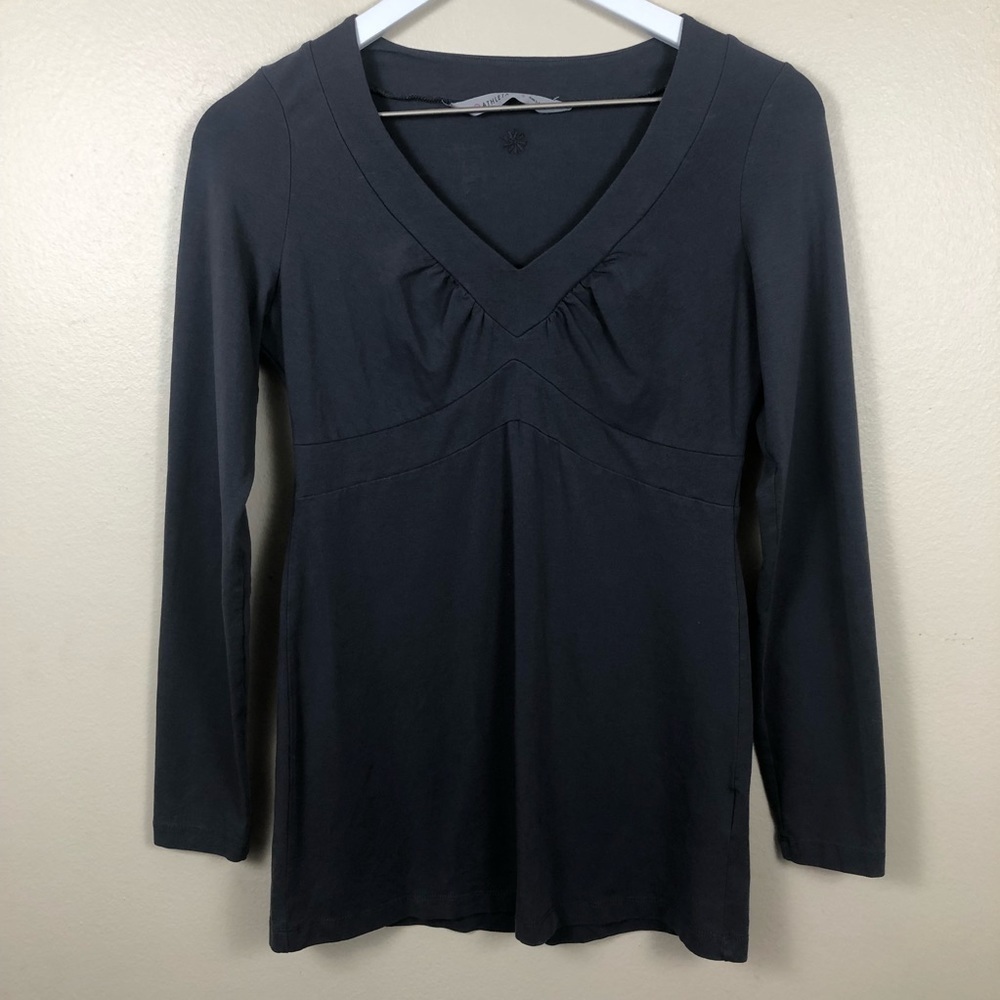 Athleta Senorita Gray Long Sleeve Top Small